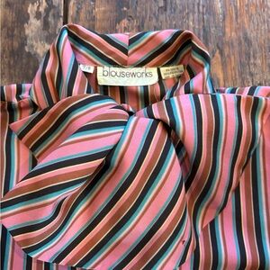Vintage striped blouse with tie